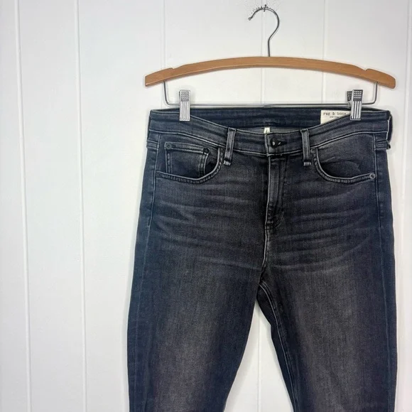 Rag & Bone Cate Mid-Rise Ankle Skinny Jeans in Abbey Road Gray Women’s Size 29 - Picture 5 of 10